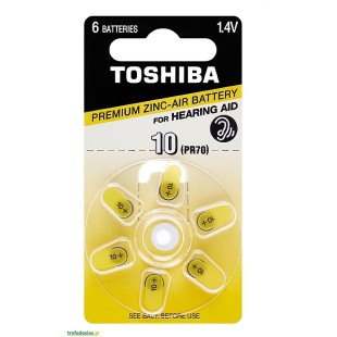 ΜΠΑΤΑΡΙΕΣ TOSHIBA PR70(10) NE DP6 1.4V (ΑΚΟΥΣΤΙΚΩΝ ΒΑΡΗΚΟΪΑΣ)