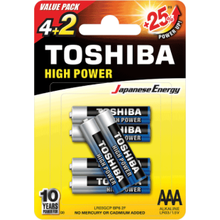 ΜΠΑΤΑΡΙΕΣ TOSHIBA (4+2)3Α LR03GCP BP6 2F