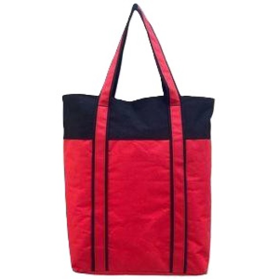 BAG ΚΑΜΒΑΣ ΚΟΚΚΙΝΗ ΚΑΙ ΜΑΥΡΗ