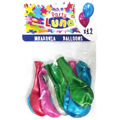 Μπαλόνια Μεταλλιζέ 12τεμ