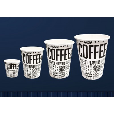 Ποτήρι Χάρτινο "COFFEE PERFECT FLAVOUR" 4oz, 8oz, 12oz,14oz και 16oz