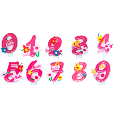 Κεράκια Γενεθλίων Αριθμοί Barbie No 0-9